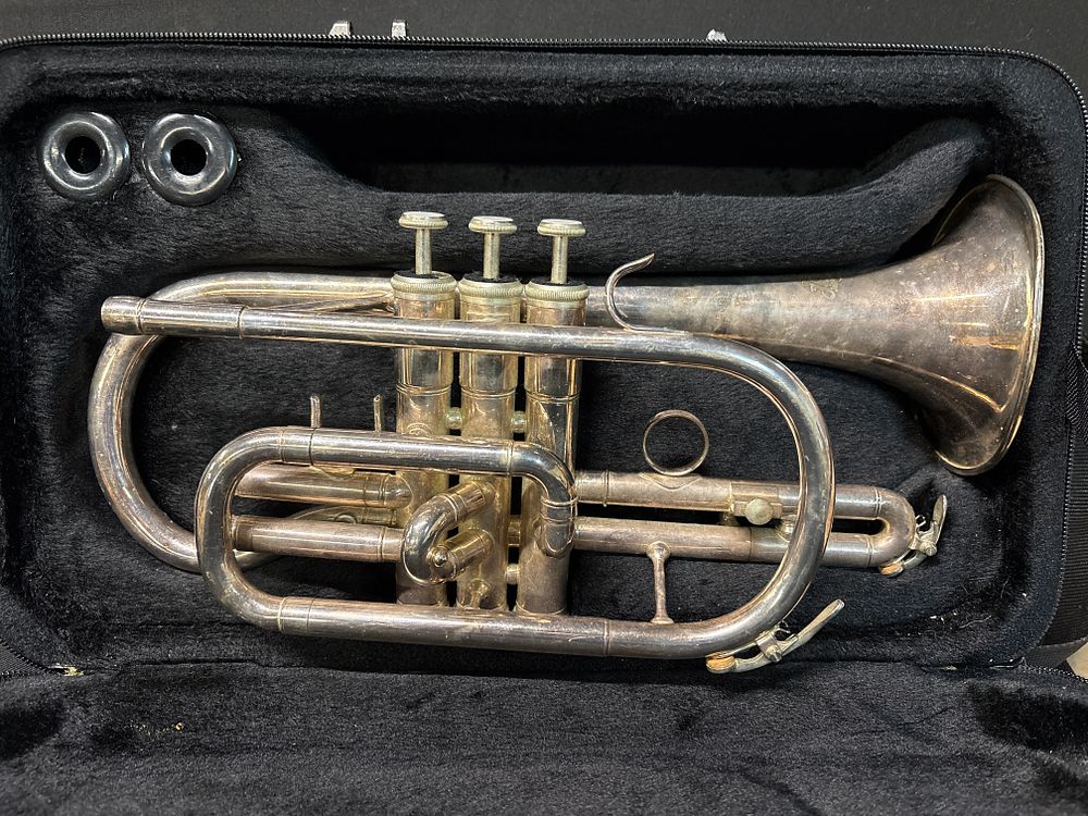 Lot 316: J. Michael Silver-Plated Bb Cornet