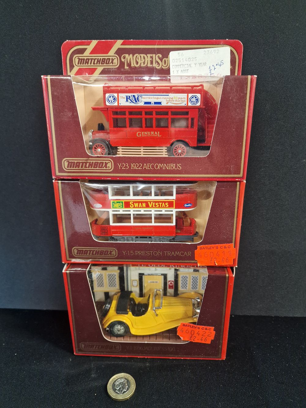Lot 359: Matchbox Models of Yesteryear die-cast vehicles, circa 1980s.