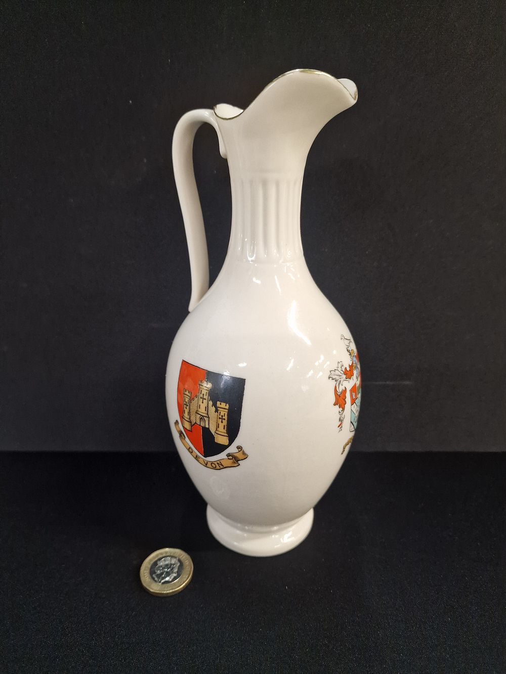 Lot 363: WH Goss Crested China Roman Ewer, Late 19th or Early 20th Century