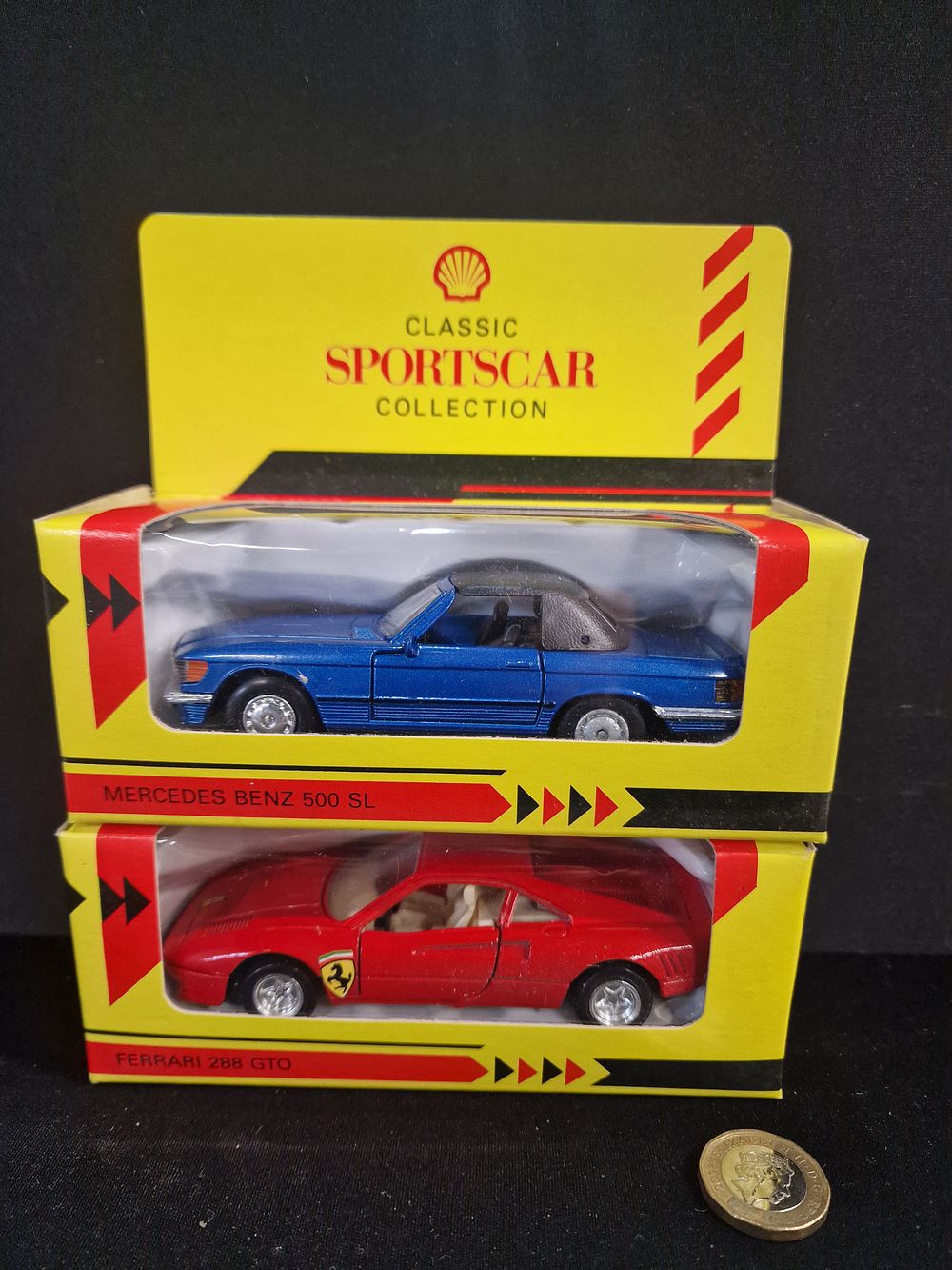 Lot 371: A Pair of Shell Classic Sportscar Collection Models, 1990s.