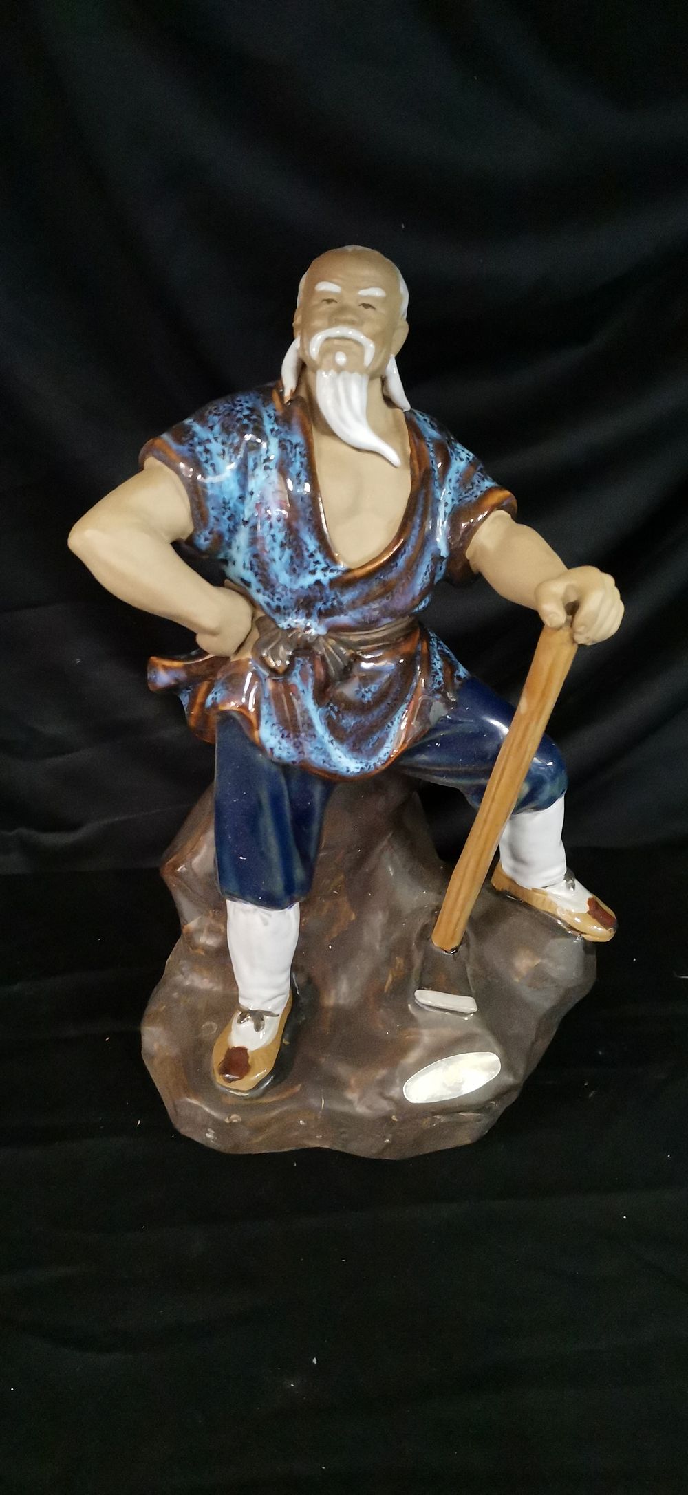 Lot 170: Chinese Shiwan Mudman Glazed Ceramic Figurine