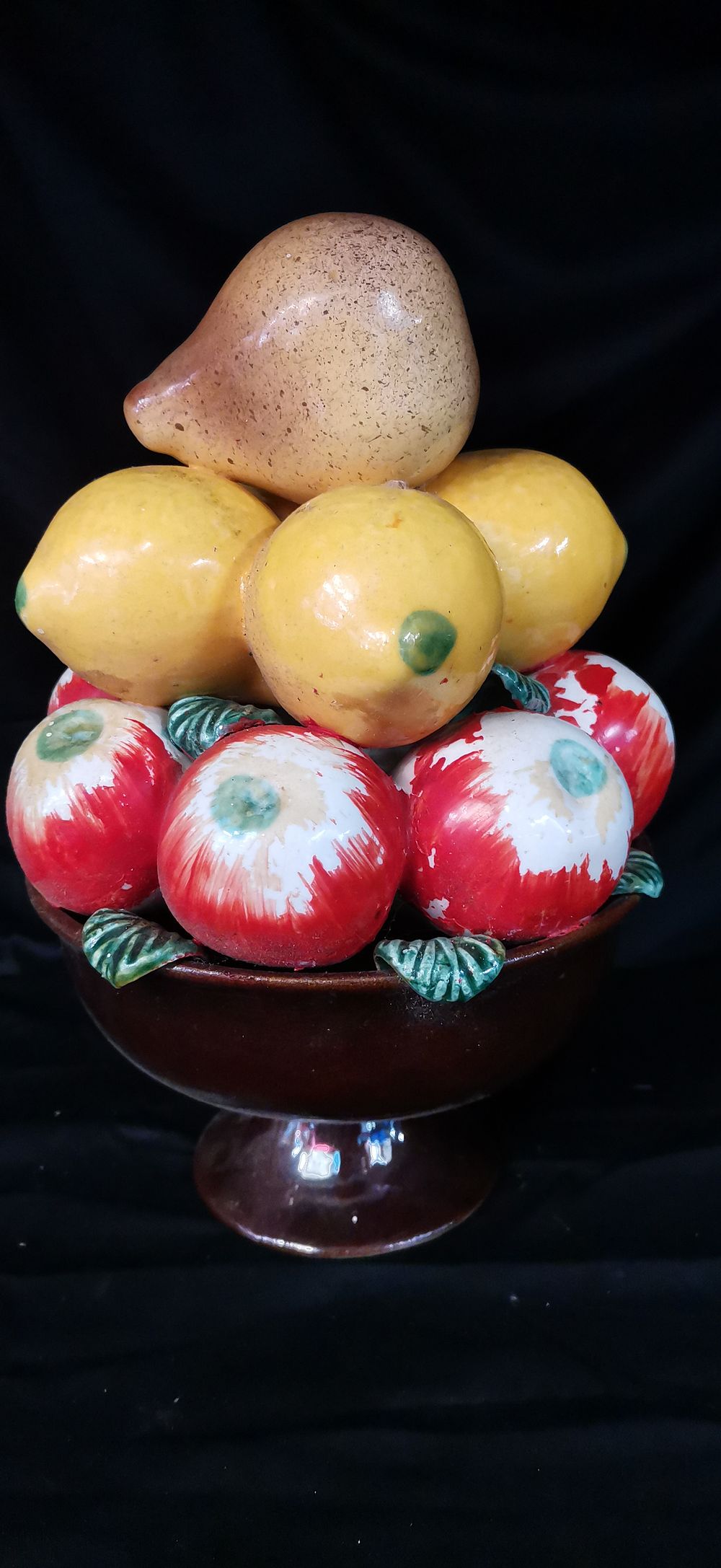 Lot 171: Ceramic Majolica Style Fruit Pyramid Centrepiece