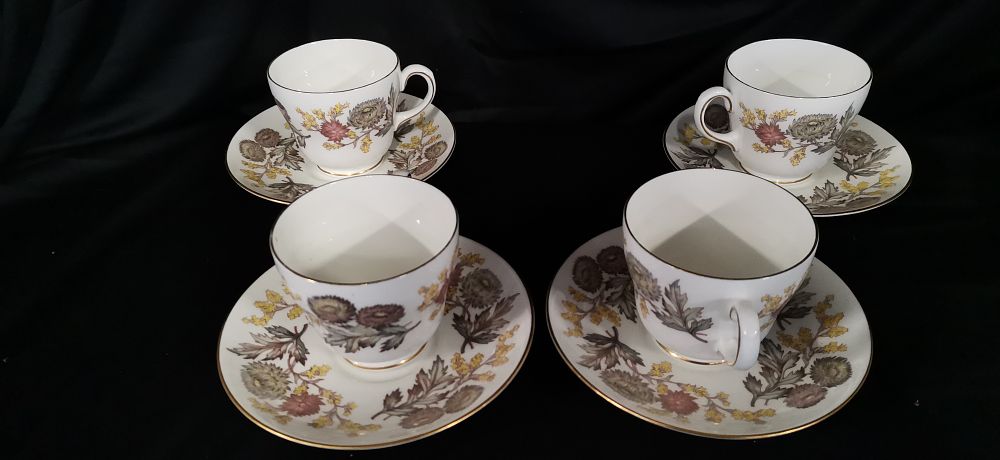 Lot 186: A Collection of Wedgwood Lichfield Pattern Bone China Teacups