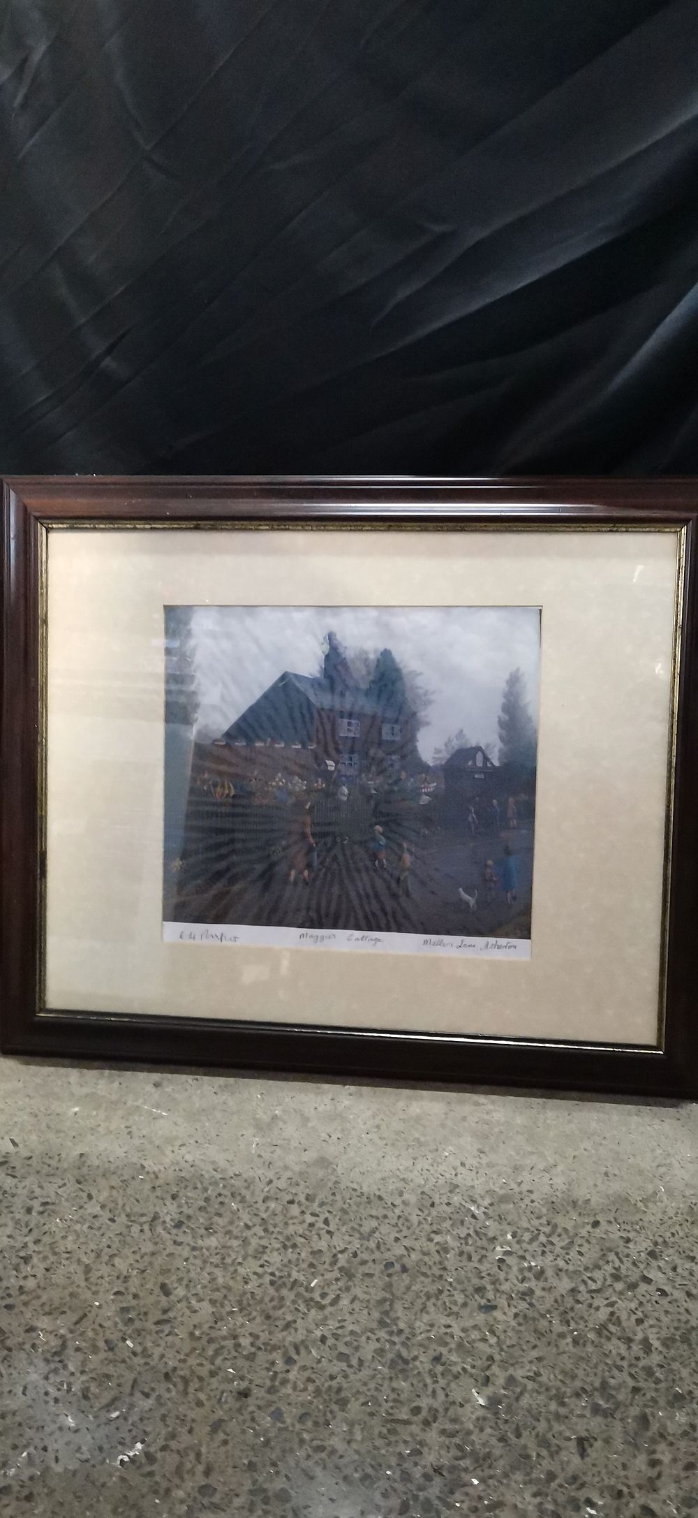 Lot 195: Framed Art Print Maggies Cottage by C H Pomfret