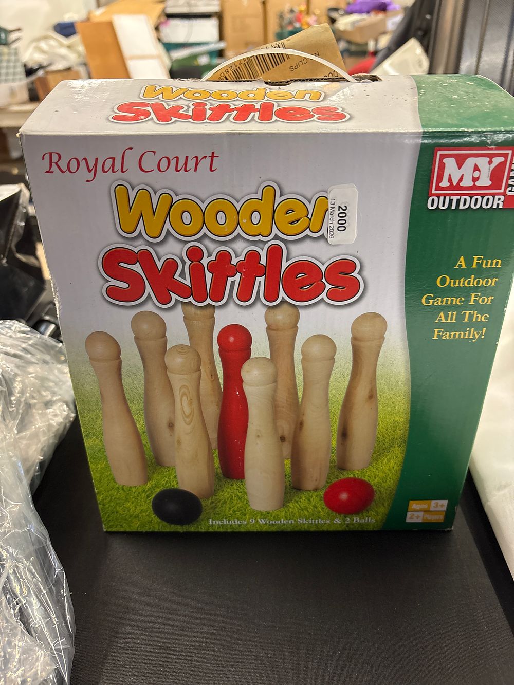 Lot 211: MY Outdoor Royal Court Wooden Skittles Set