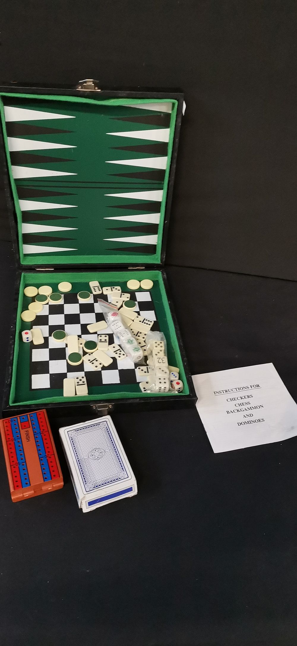 Lot 420: A Multi-Game Collection Including Backgammon Chess and Dominoes