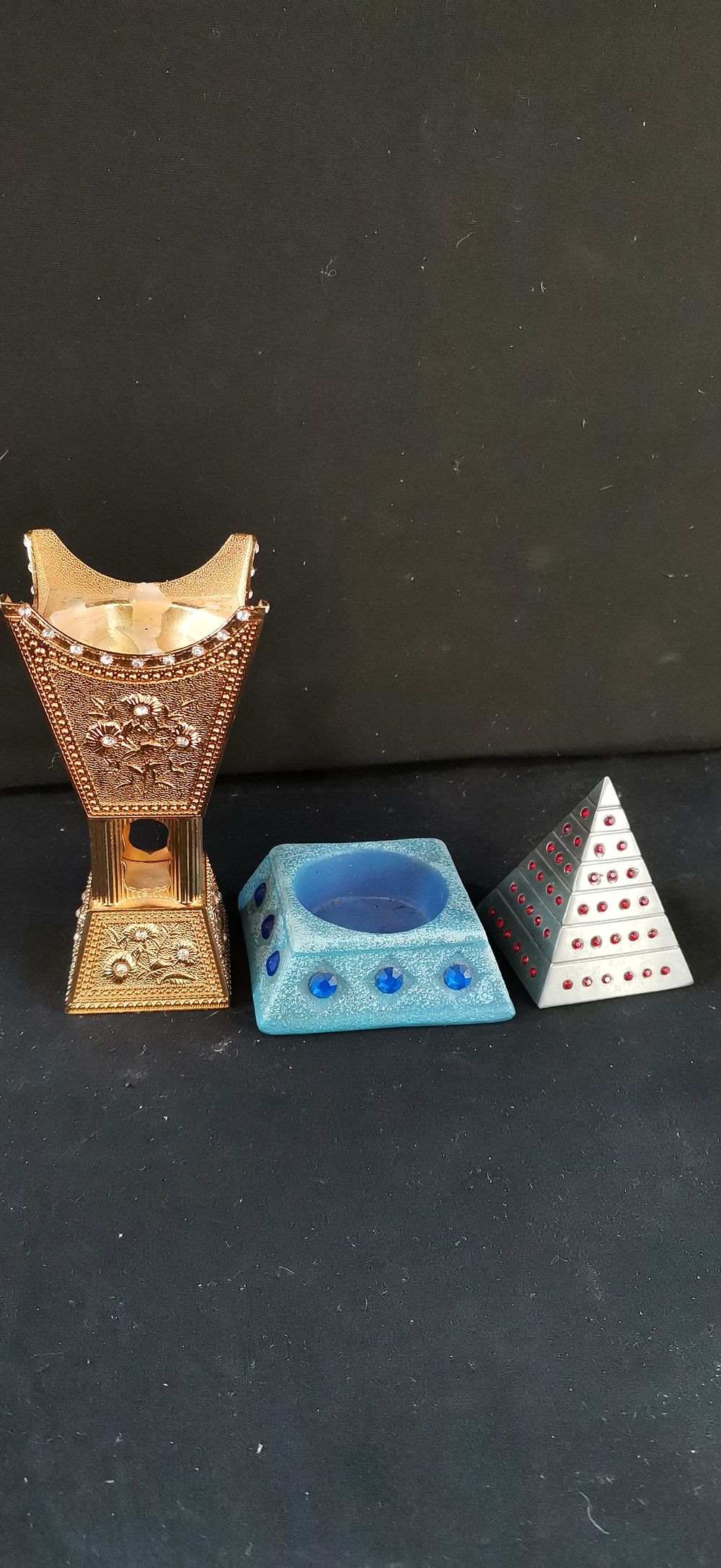 Lot 430: A Trio of Decorative Metal Incense Burners
