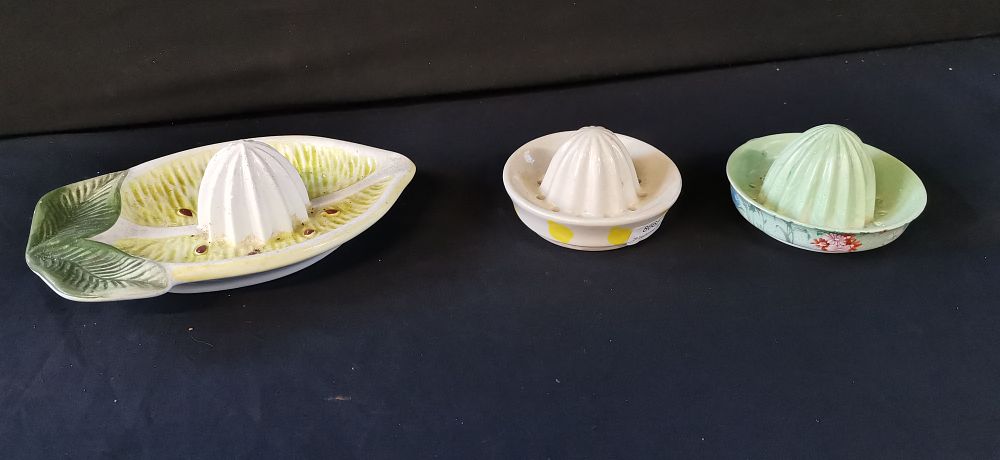 Lot 467: A Trio of Ceramic Citrus Juicers