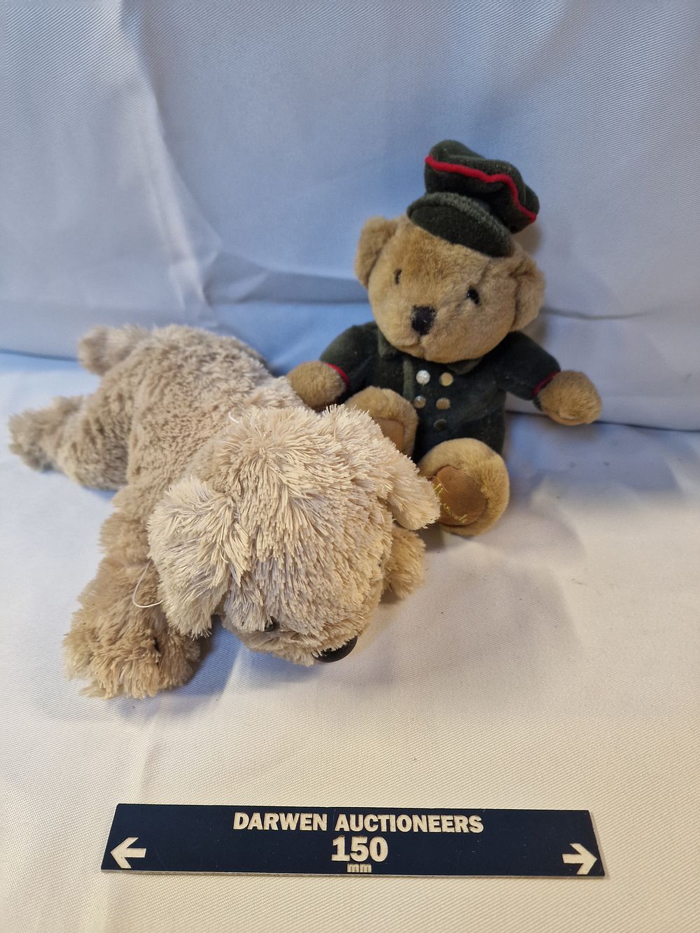 Lot 166: Two plush soft toys including a Harrods uniformed teddy bear