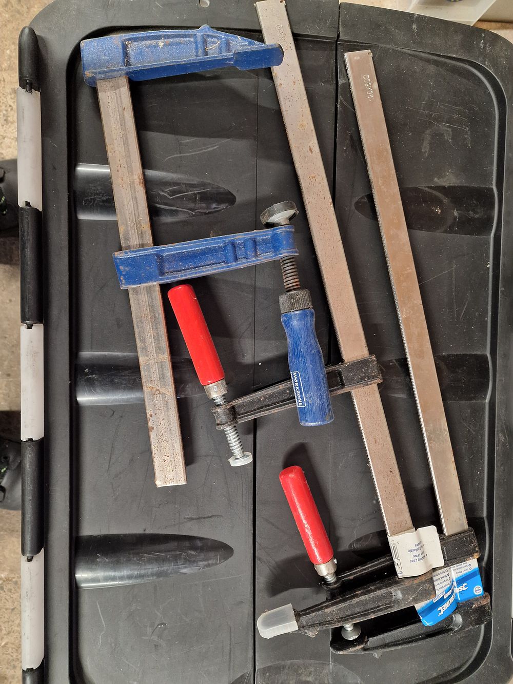 Lot 232: A Group of Silverline and Workzone F-Type Bar Clamps