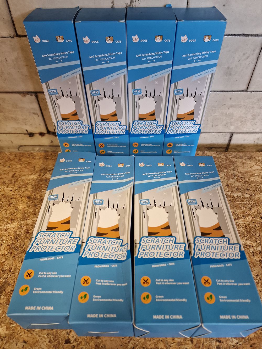 Lot 242: Eight Boxes of New Concept Anti-Scratch Furniture Protector Sticky Tape