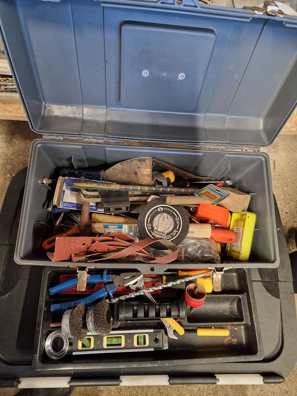 Lot 247: A Stack-On Portable Toolbox and Assorted Hand Tools