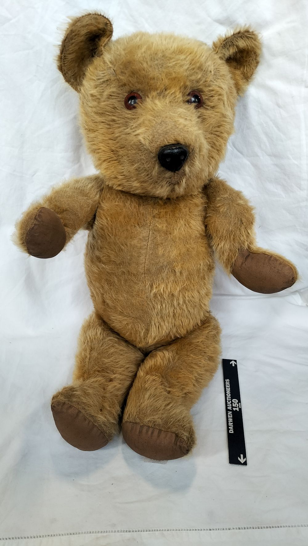 Lot 250: A Mid-20th Century Golden Mohair Jointed Teddy Bear