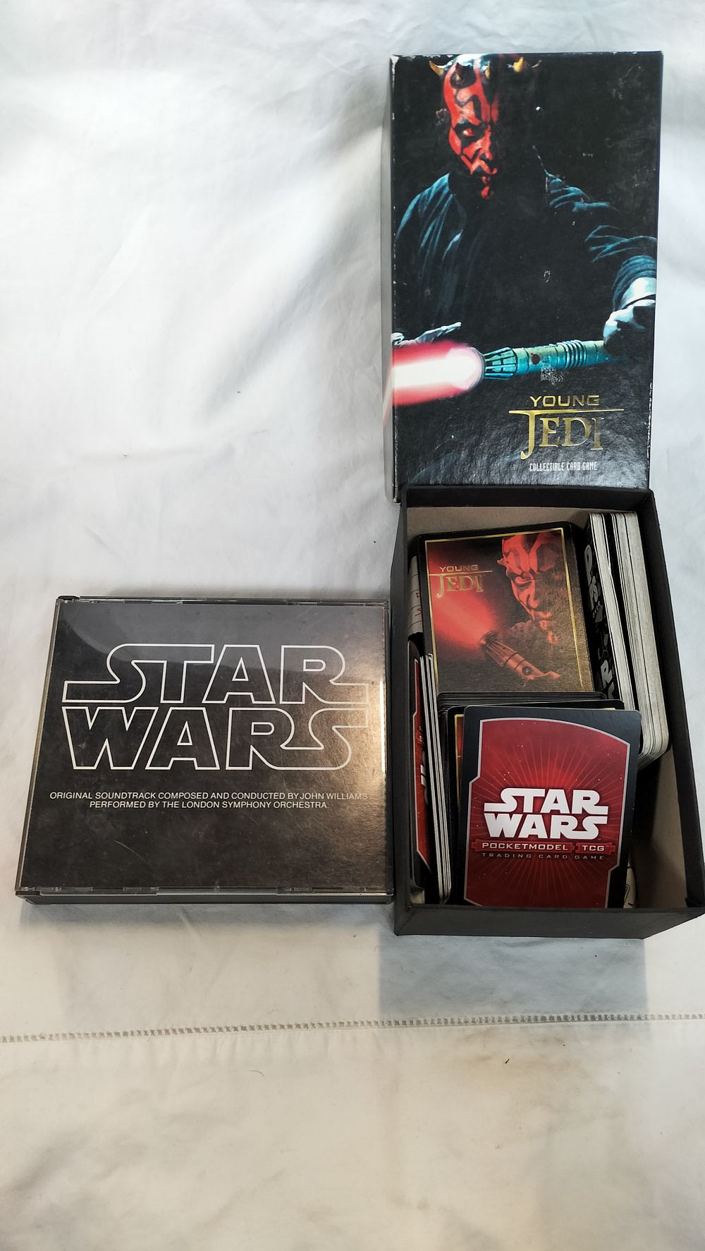 Lot 251: A Collection of Star Wars Trading Cards and a West German Pressing Soundtrack CD
