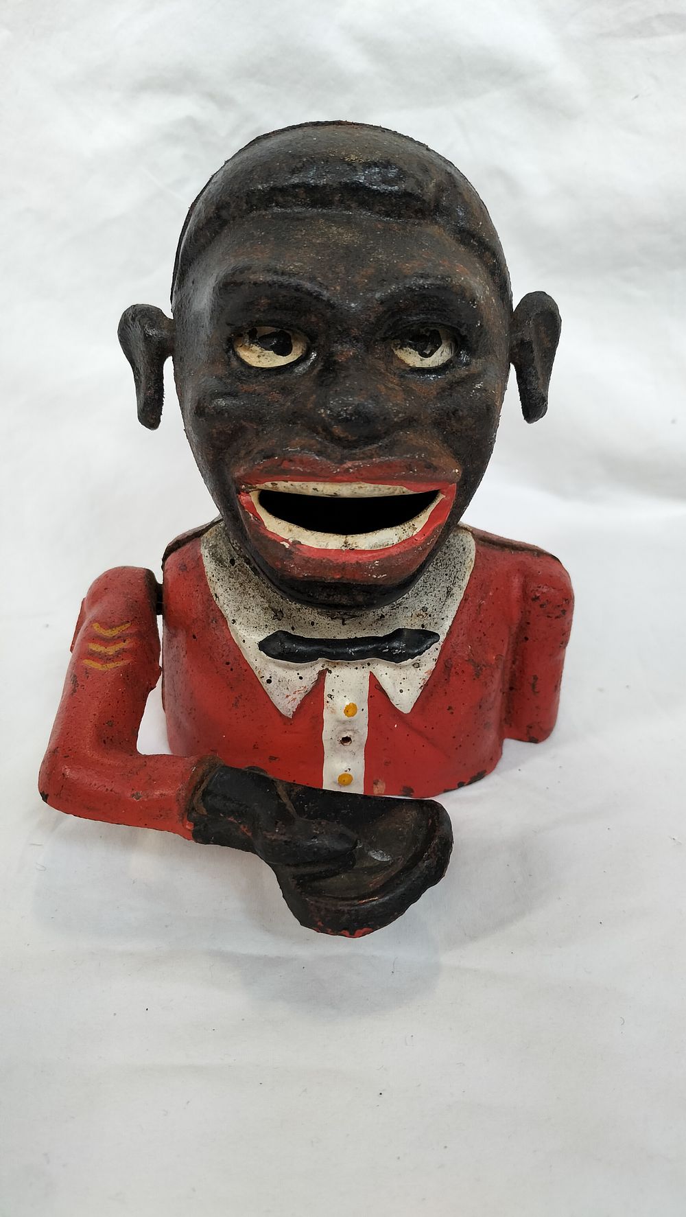 Lot 253: Jolly Mechanical Money Bank in the Style of John Harper or J. and E. Stevens