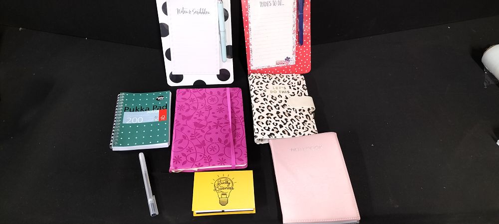 Lot 299: A Collection of seven Notepads Notebooks and Clipboard Sets