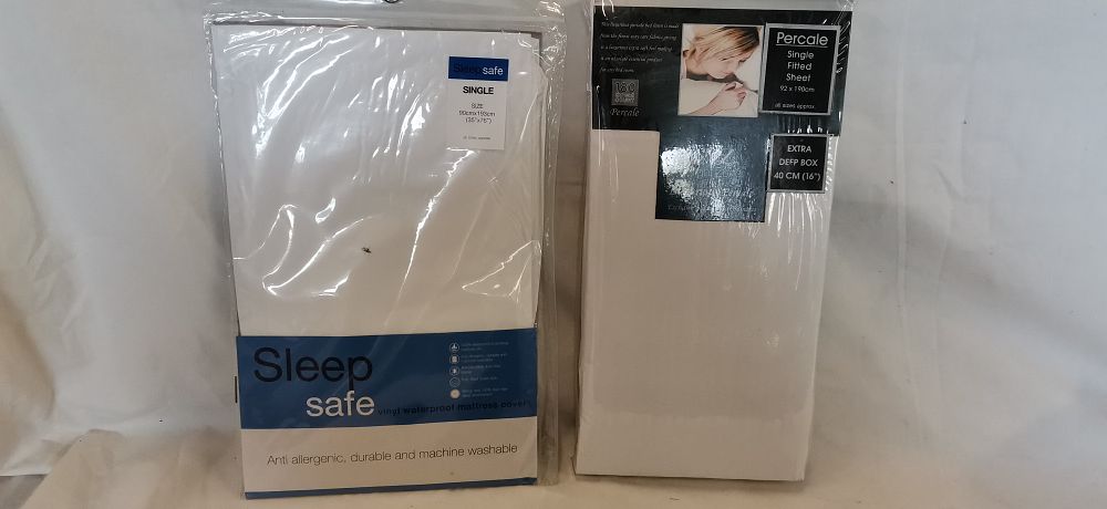 Lot 172: Two Single Bedding Items comprising a Sleep Safe Mattress Cover and a Night Zone Fitted Sheet