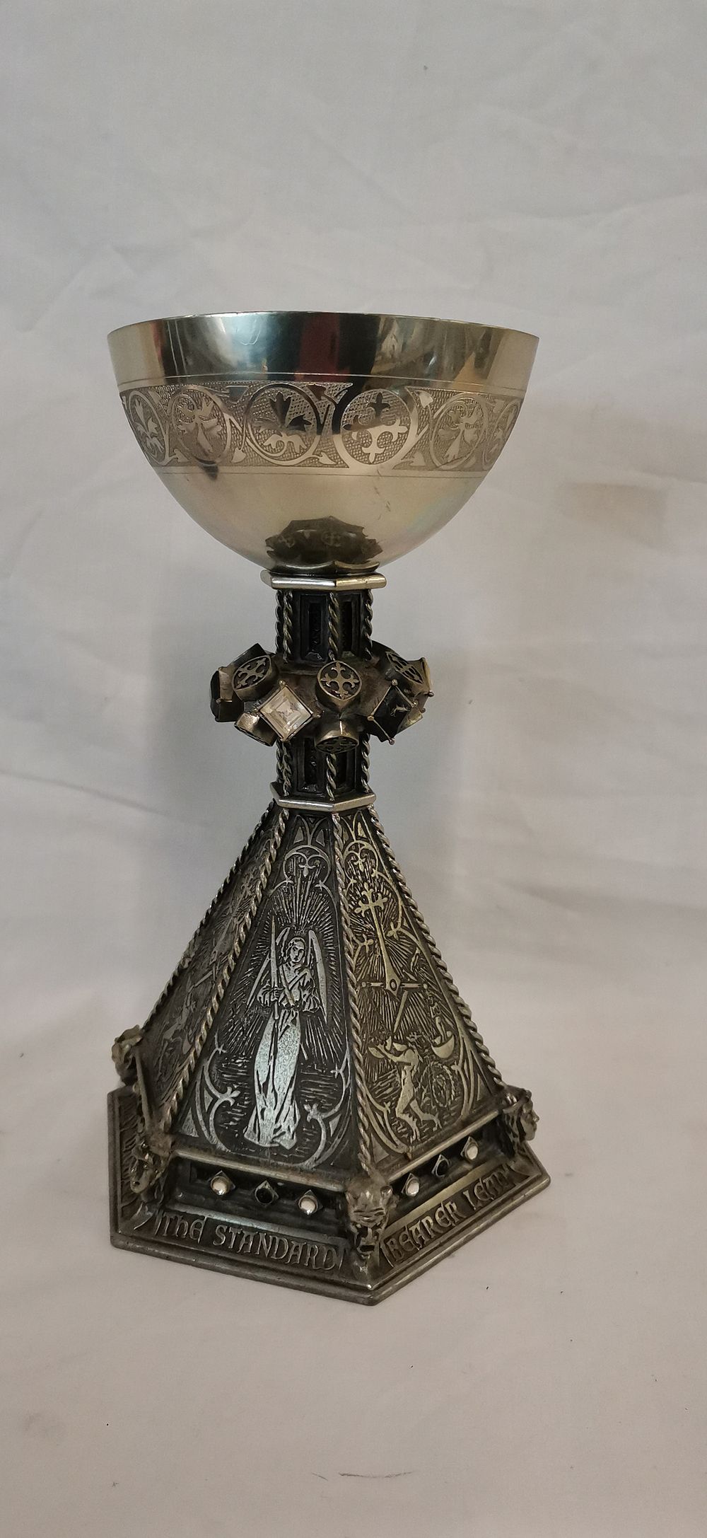 Lot 230: An Alchemy Gothic Pewter Chalice of the Last Judgement Dated 2001