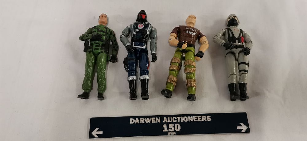 Lot 319: Four Vintage 3.75-inch Scale Military Action Figures including Lanard The Corps