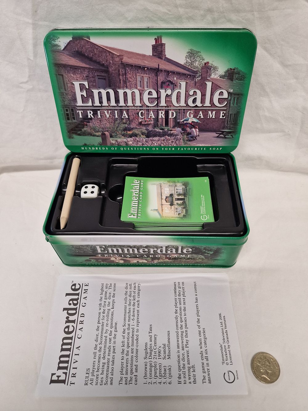 Lot 482: Emmerdale Trivia Card Game 2006