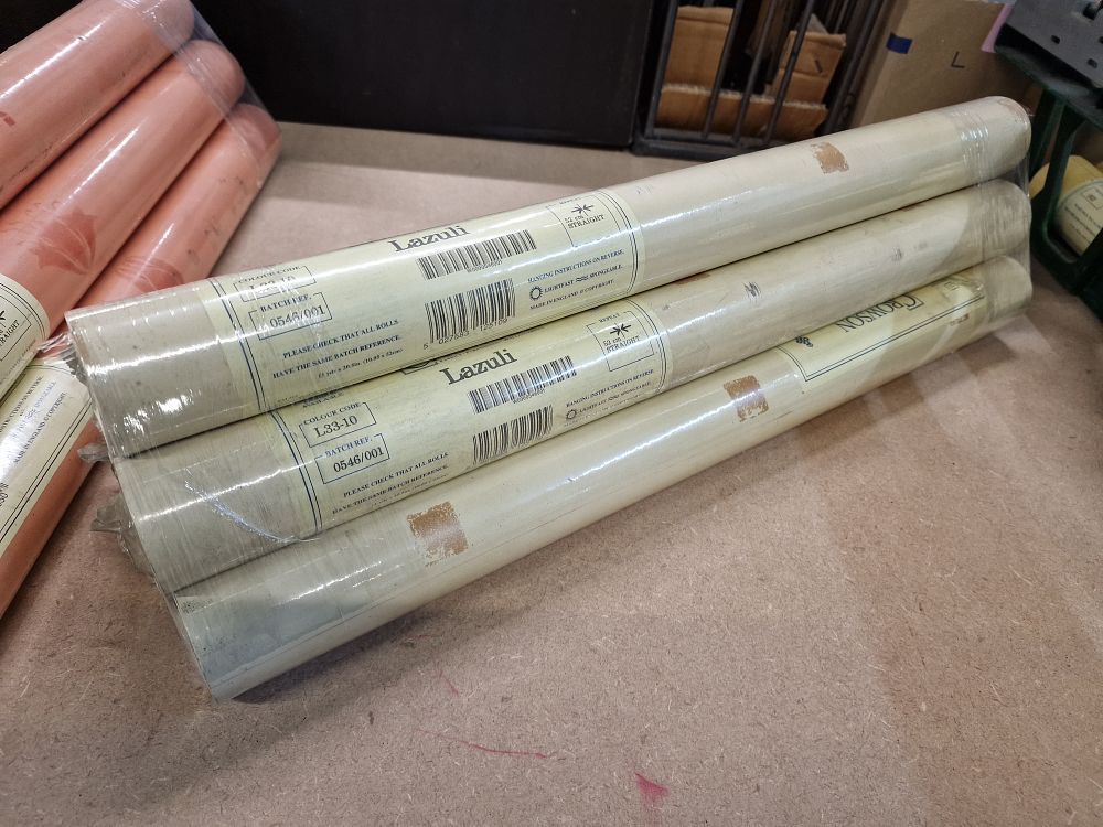 Lot 542: Six Crowson Lazuli Collection Wallpaper Rolls