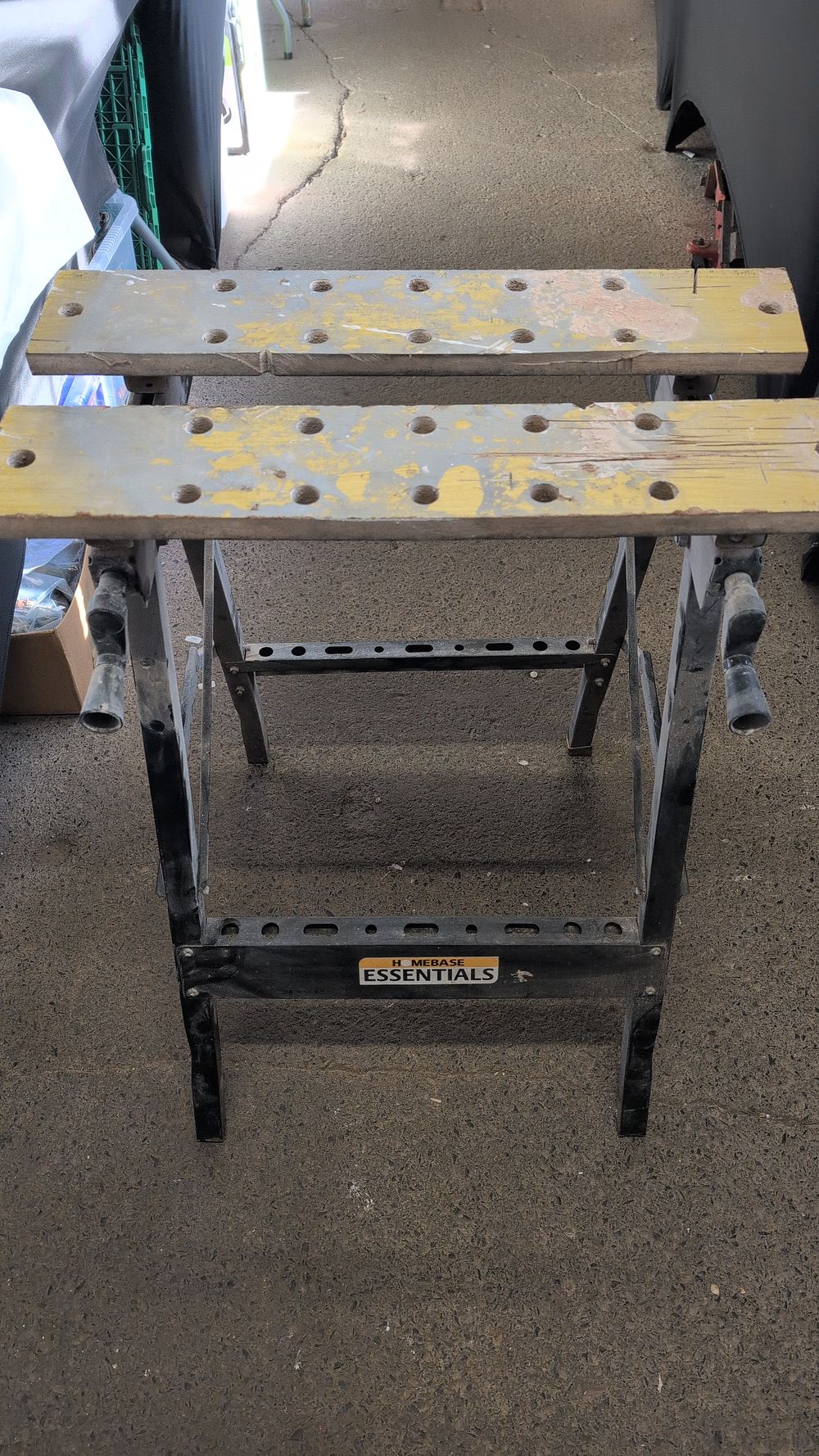 Lot 305: Homebase Essentials Portable Folding Workbench and Vice