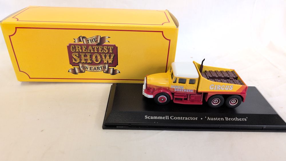 Lot 358: Atlas Editions Scammell Contractor Die-Cast Model Truck in Austen Brothers Circus Livery