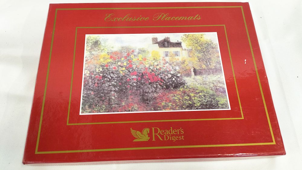 Lot 444: A Set of 4 Reader's Digest Exclusive Placemats Featuring Claude Monet Artwork