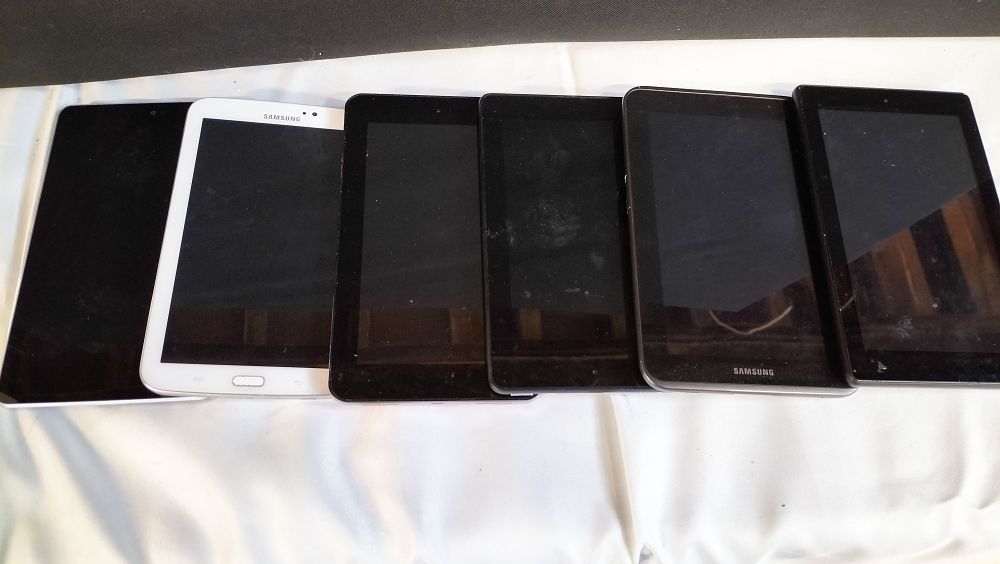 Lot 541: Six Assorted Android Tablets including Samsung, Amazon, HP, and Asus, all Spares or repairs.