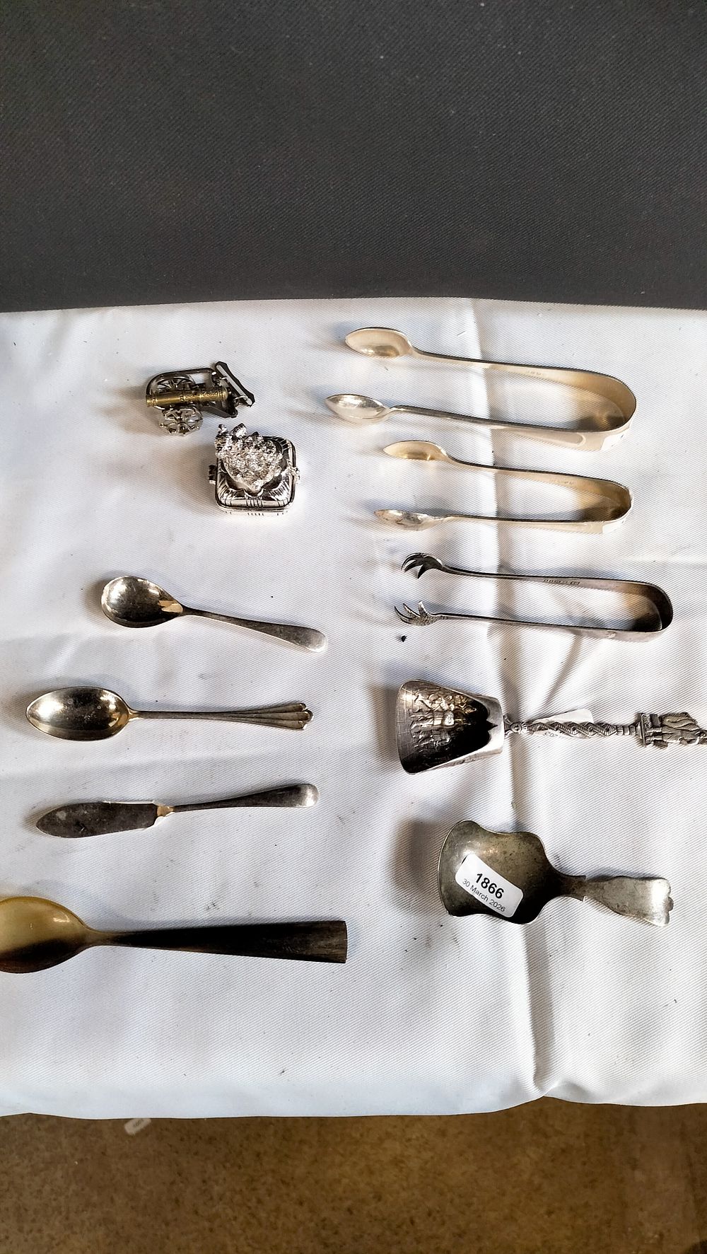 Lot 546: A Collection of EPNS Flatware with Miniature Novelties