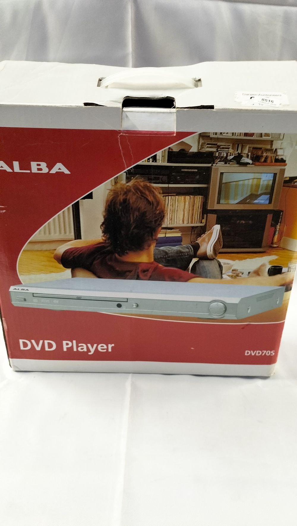 Lot 582: Alba DVD70S Digital Versatile Disc Player with Accessories and Original Box