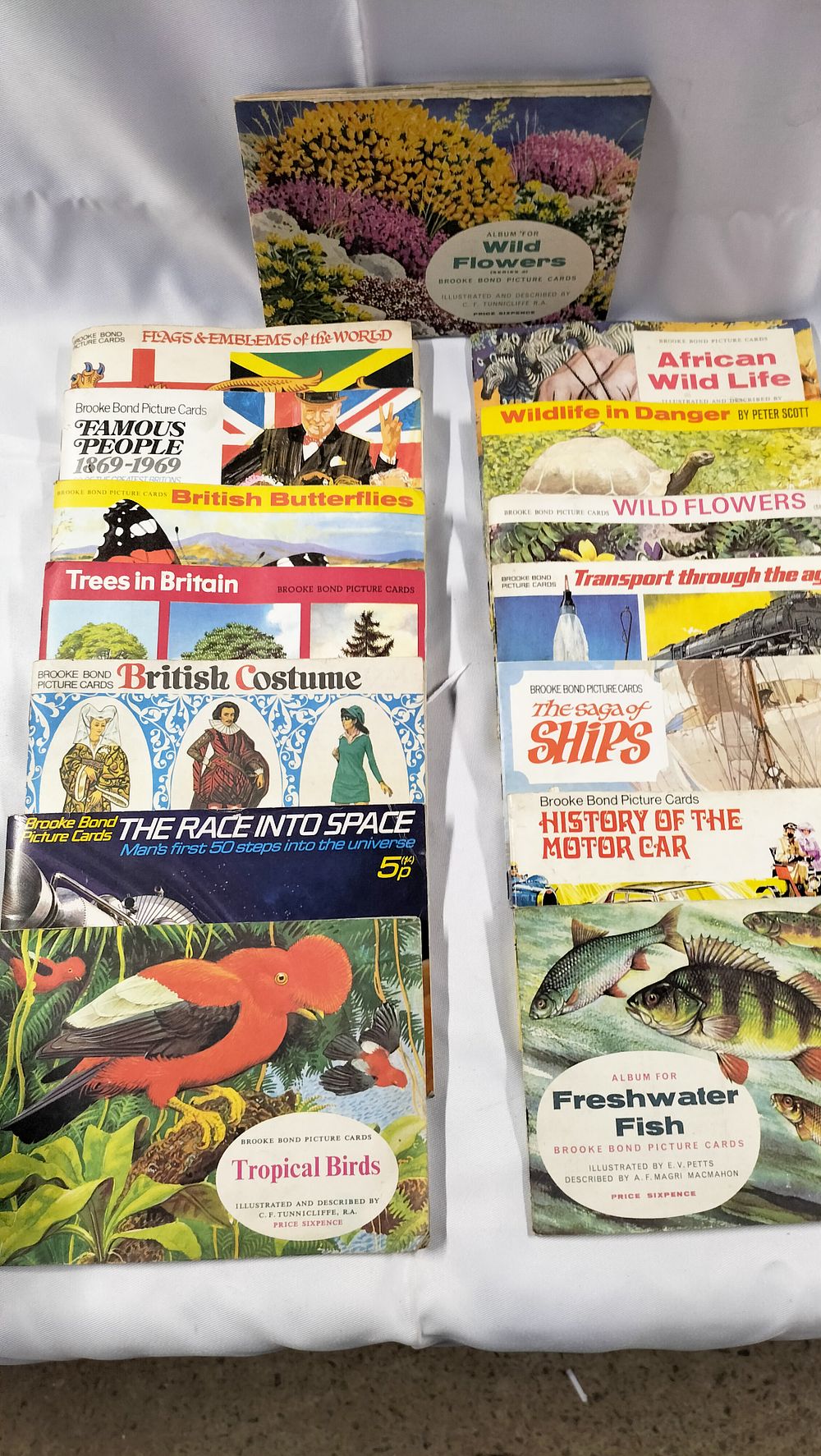 Lot 589: A Collection of 14 Brooke Bond Picture Card Albums