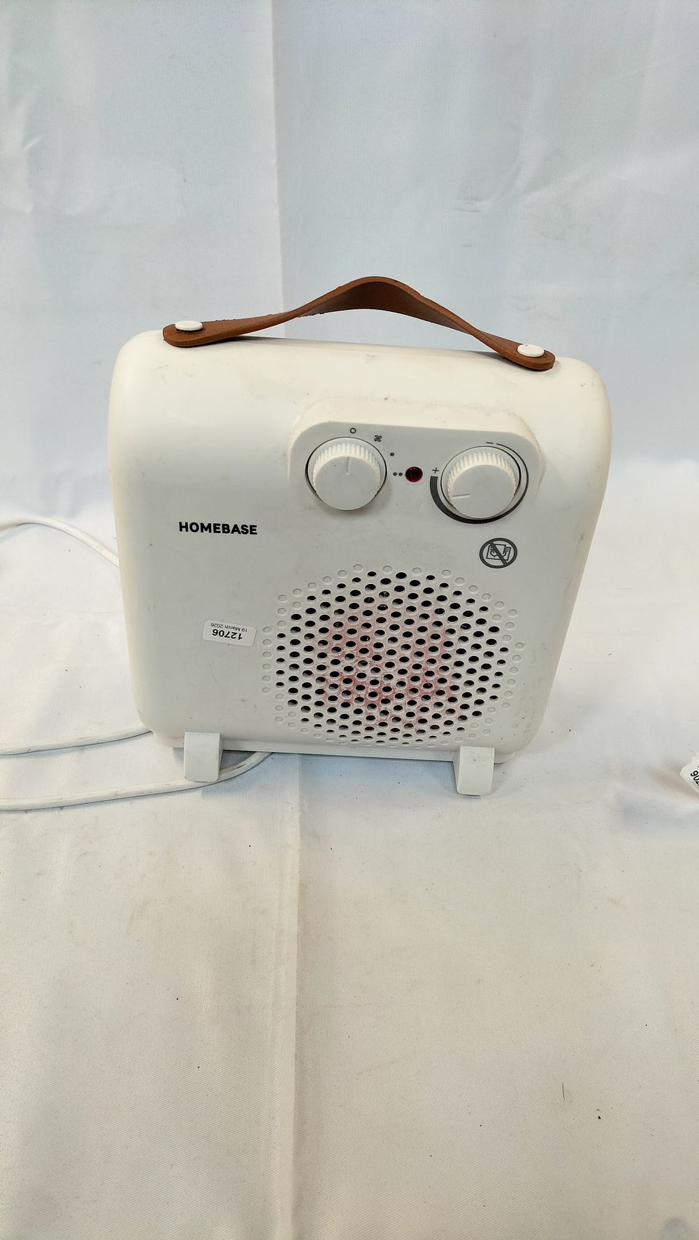 Lot 610: Homebase 2000W Dual Position Portable Fan Heater Model 653360(FH119) Tested for Power