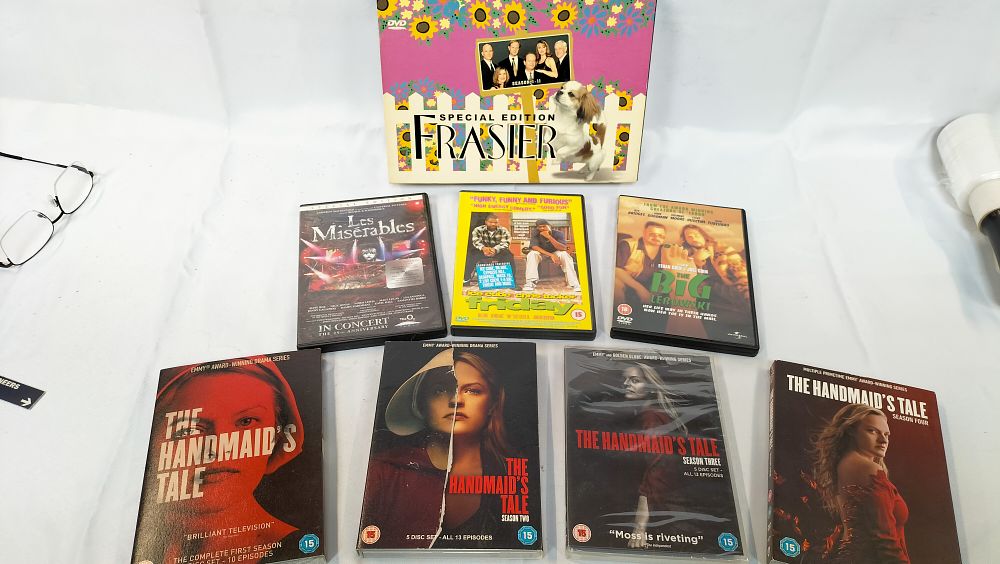 Lot 635: A Collection of Television Series and Feature Film DVDs including Frasier and The Handmaid's Tale