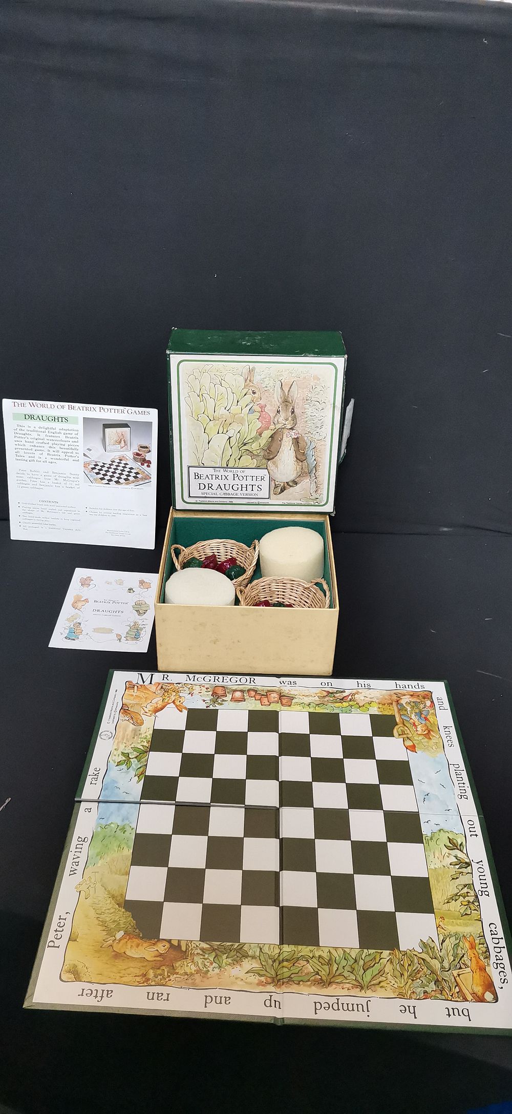 Lot 705: The World of Beatrix Potter Draughts Special Cabbage Version