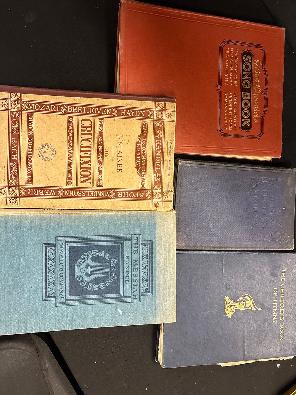 Lot 754: Various Authors. A Collection of 5 Music Books and Hymnals. Novello & Co. Ltd, et al., c. 1920-1950.