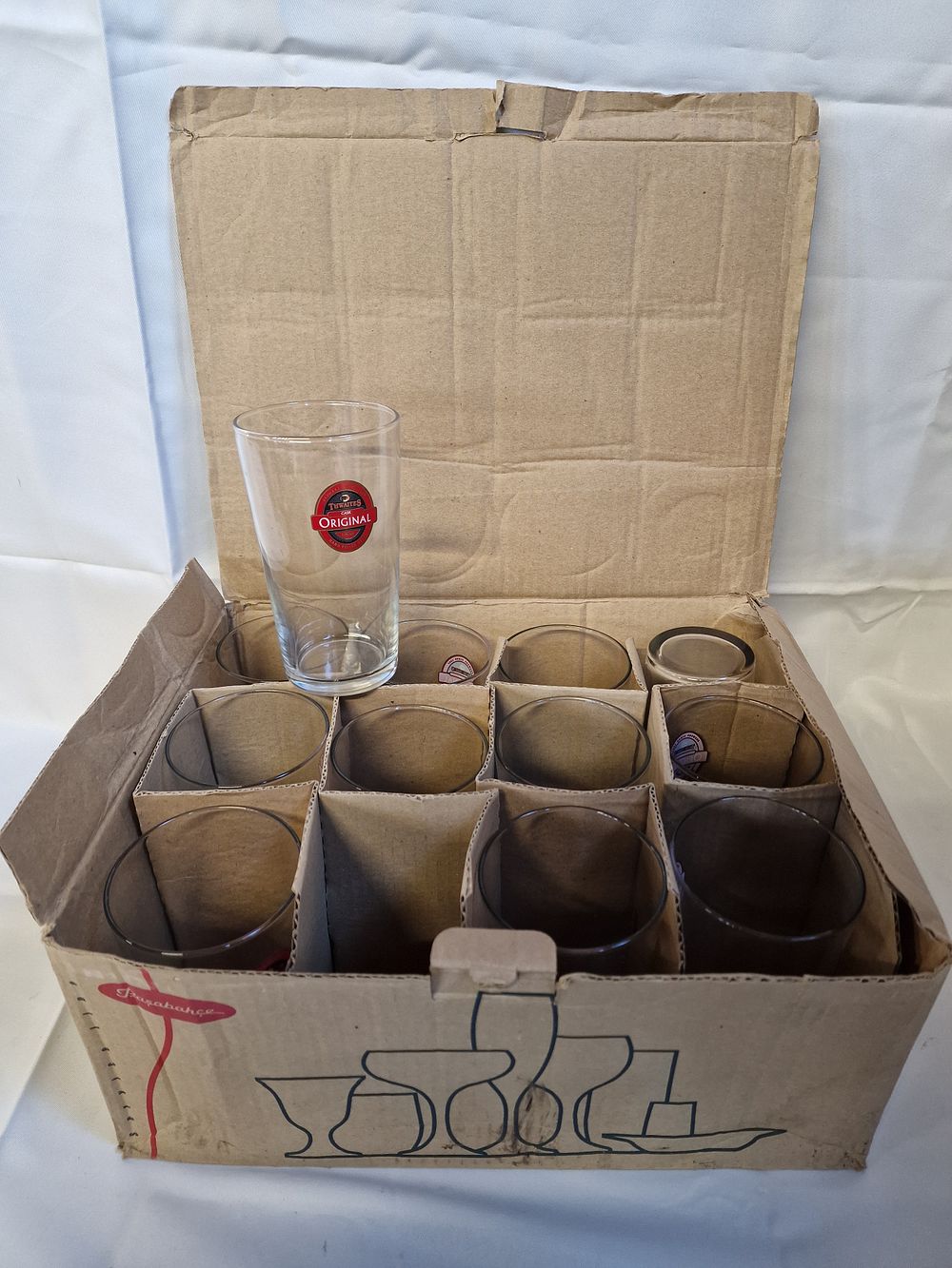 Lot 860: A Set of Twelve Thwaites Cask Original Beer Tumblers by Pasabahce