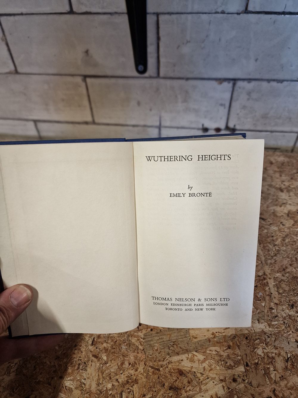 Lot 877: Brontë, Emily. Wuthering Heights. Thomas Nelson & Sons Ltd, n.d.