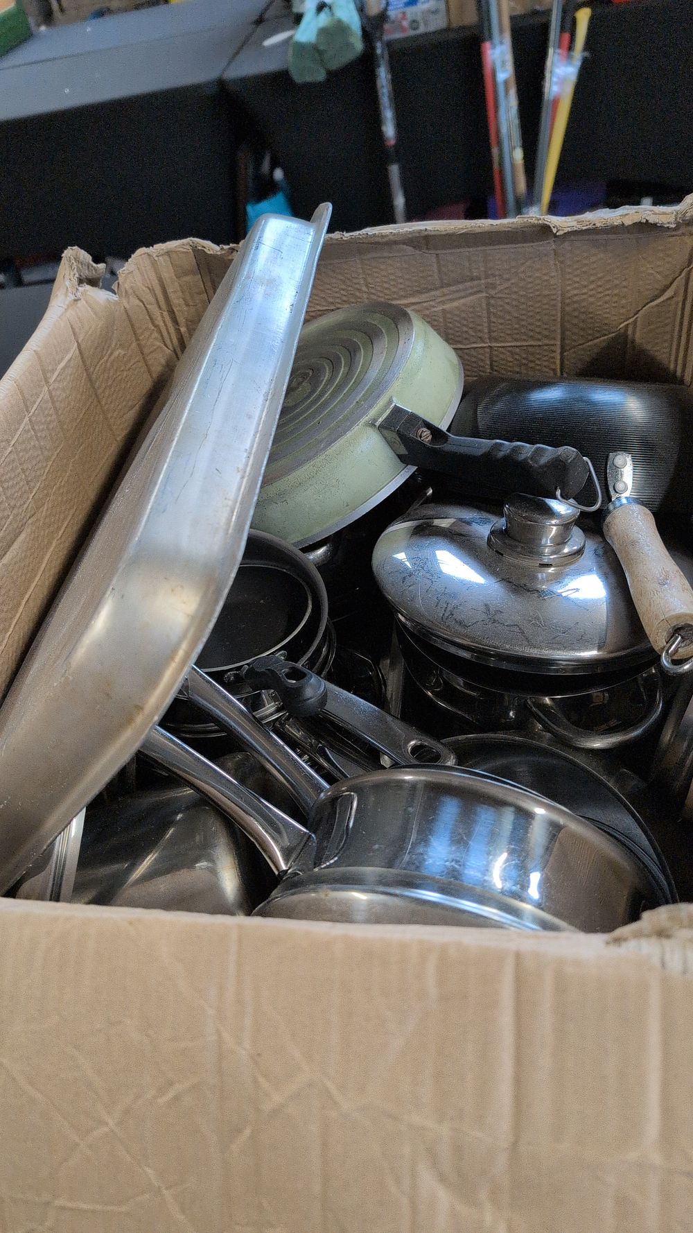 Lot 169: A Collection of Assorted Stainless Steel and Mixed Metal Kitchenware including Revere Ware. Collection Only