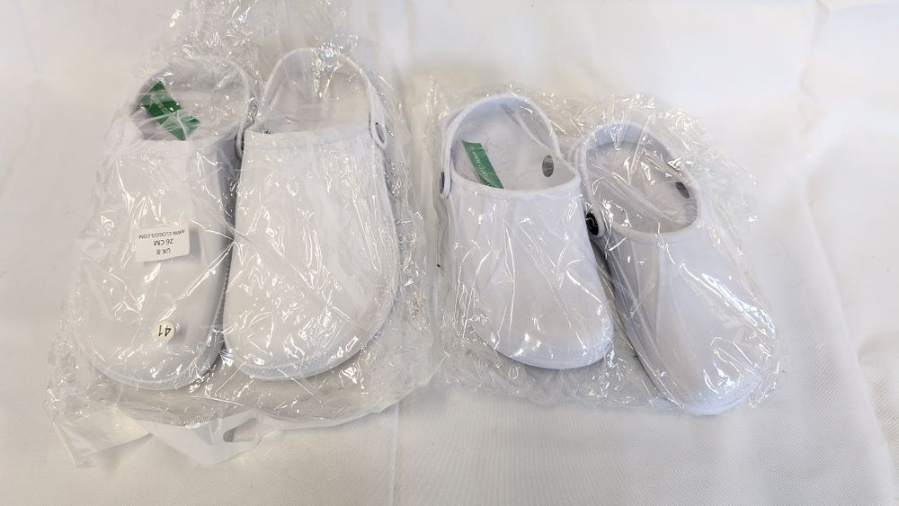 Lot 172: Two Pairs of Cloggis Professional White Work Clogs