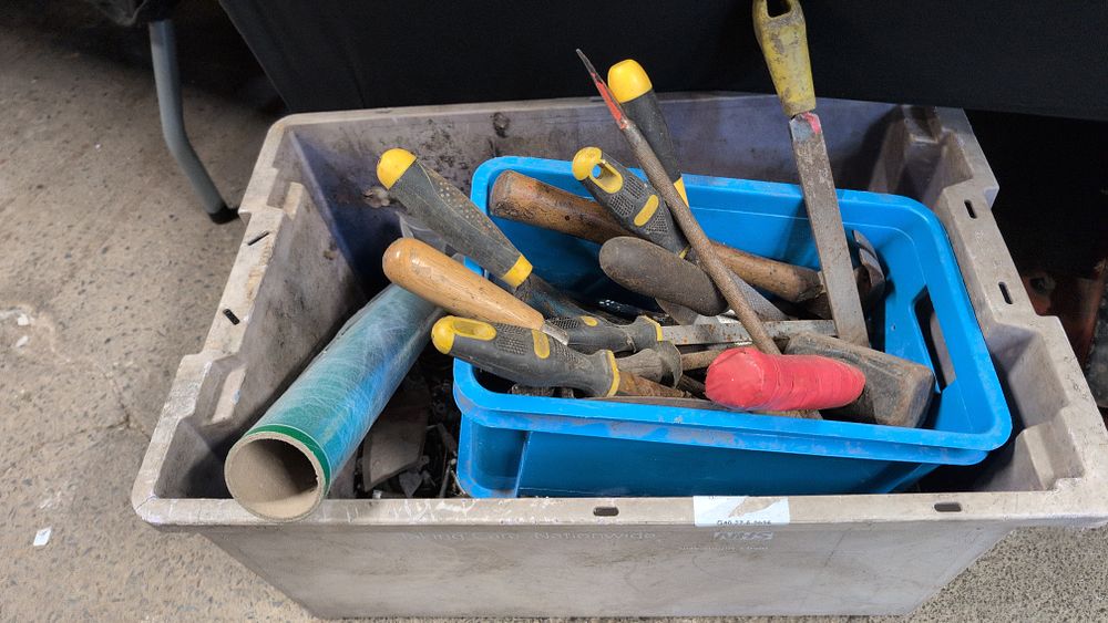 Lot 174: A Comprehensive Workshop Clearance Lot of Hand Tools and Assorted Hardware. Collection Only