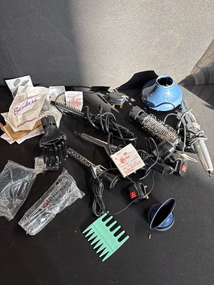 An Assortment of Hair Styling Appliances and Accessories Including Nicky Clarke and Vidal Sassoon. 