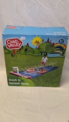 A Chad Valley Dash N Splash Slide Inflatable Garden Water Toy with Original Box. Unchecked. A 