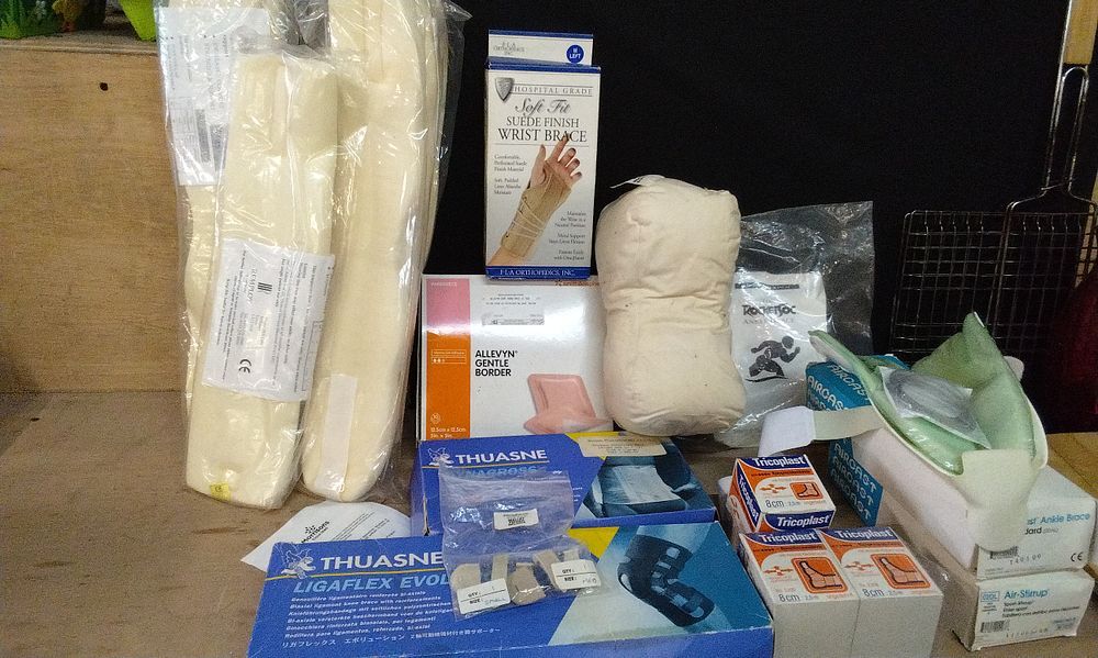 Selection of Various Braces, Dressings, Collars, and Other Items