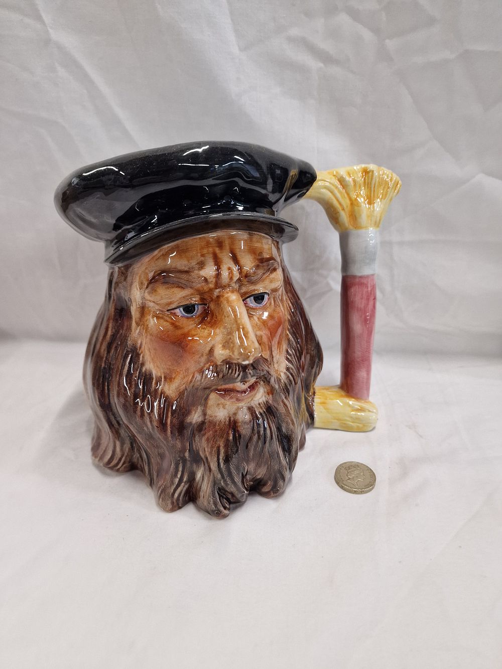 Lot 752: Large character jug of Leonardo da Vinci