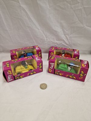 A Group of Vintage Bump and Go Plastic Toy Racing Cars, Attributed to Brooke Bond PG Tips. A 