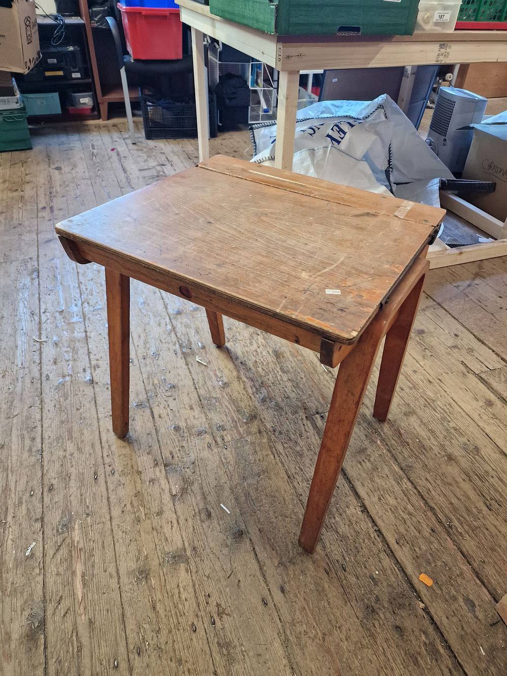 Lot 760: Mid-20th-century child's wooden school desk