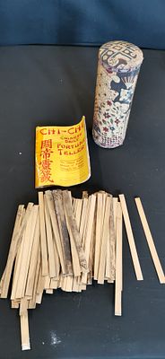 An Early 20th Century Chi-Chi Chinese Daily Fortune Teller Divination Set by Pacific Dry Goods Co. 