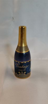Royal Worcester Miniature Millennium Commemorative Champagne Bottle 2000 AD. A Royal Worcester 