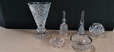 A Collection of Lead Crystal Decorative Items including Bohemia and RCR. A collection of 